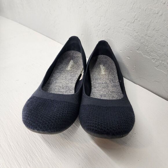 Allbirds Size 9 | Navy Knit Tree Breezer Washable Slip On Ballet Flats Shoes - Picture 3 of 8